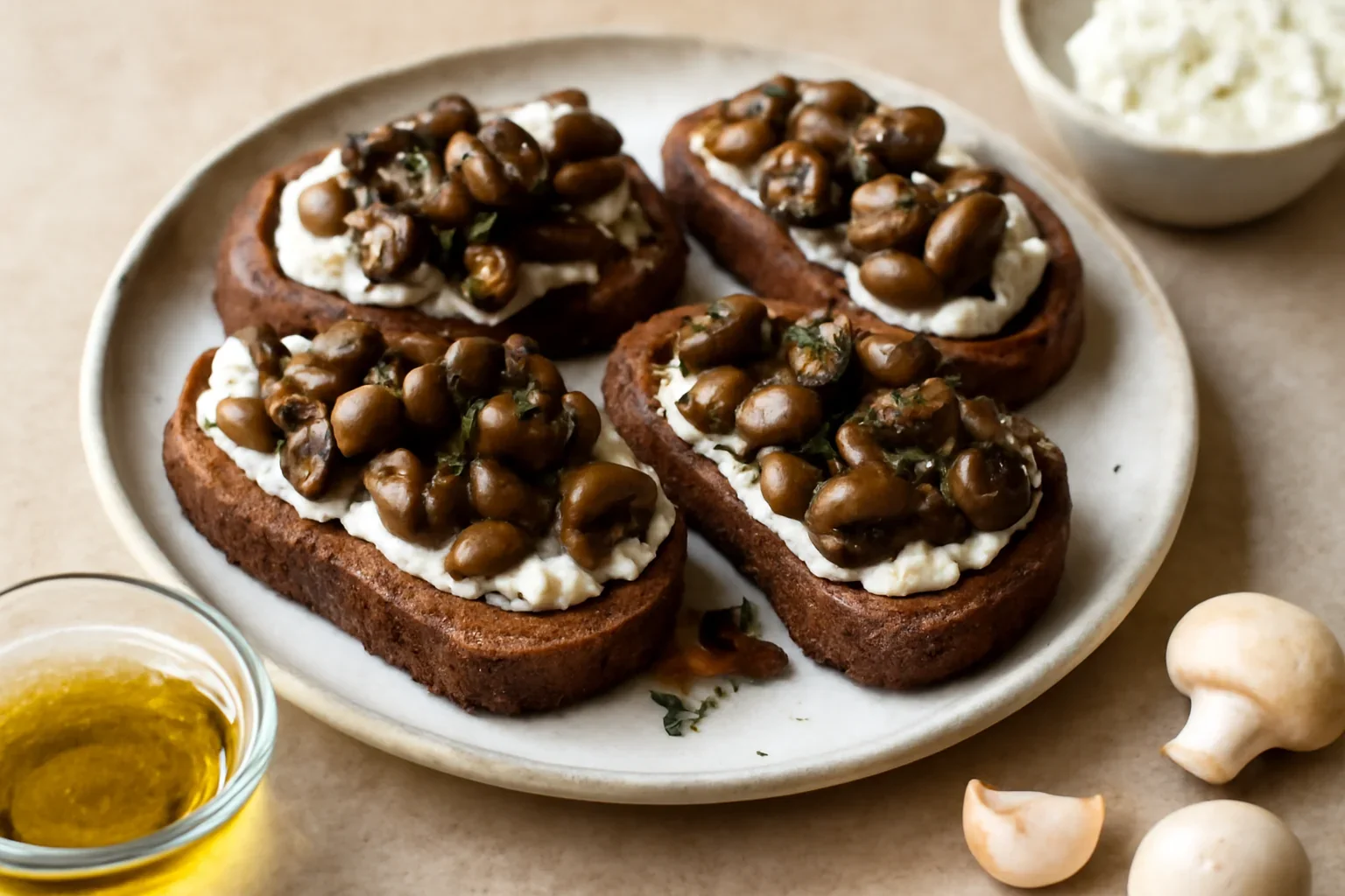 Crostini cu ciuperci