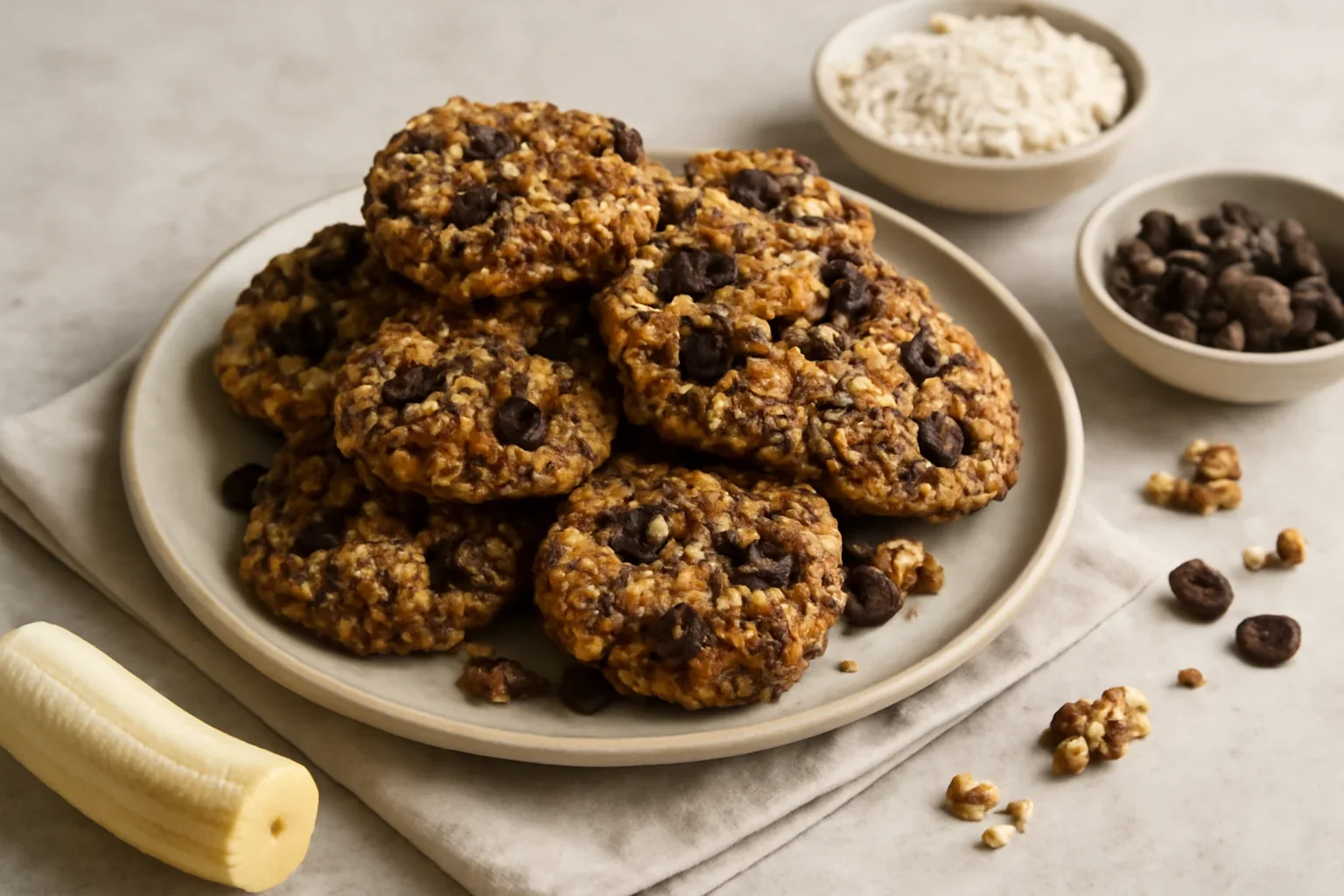 Fursecuri cu ovaz si banane – cookies fara zahar din 2 ingrediente
