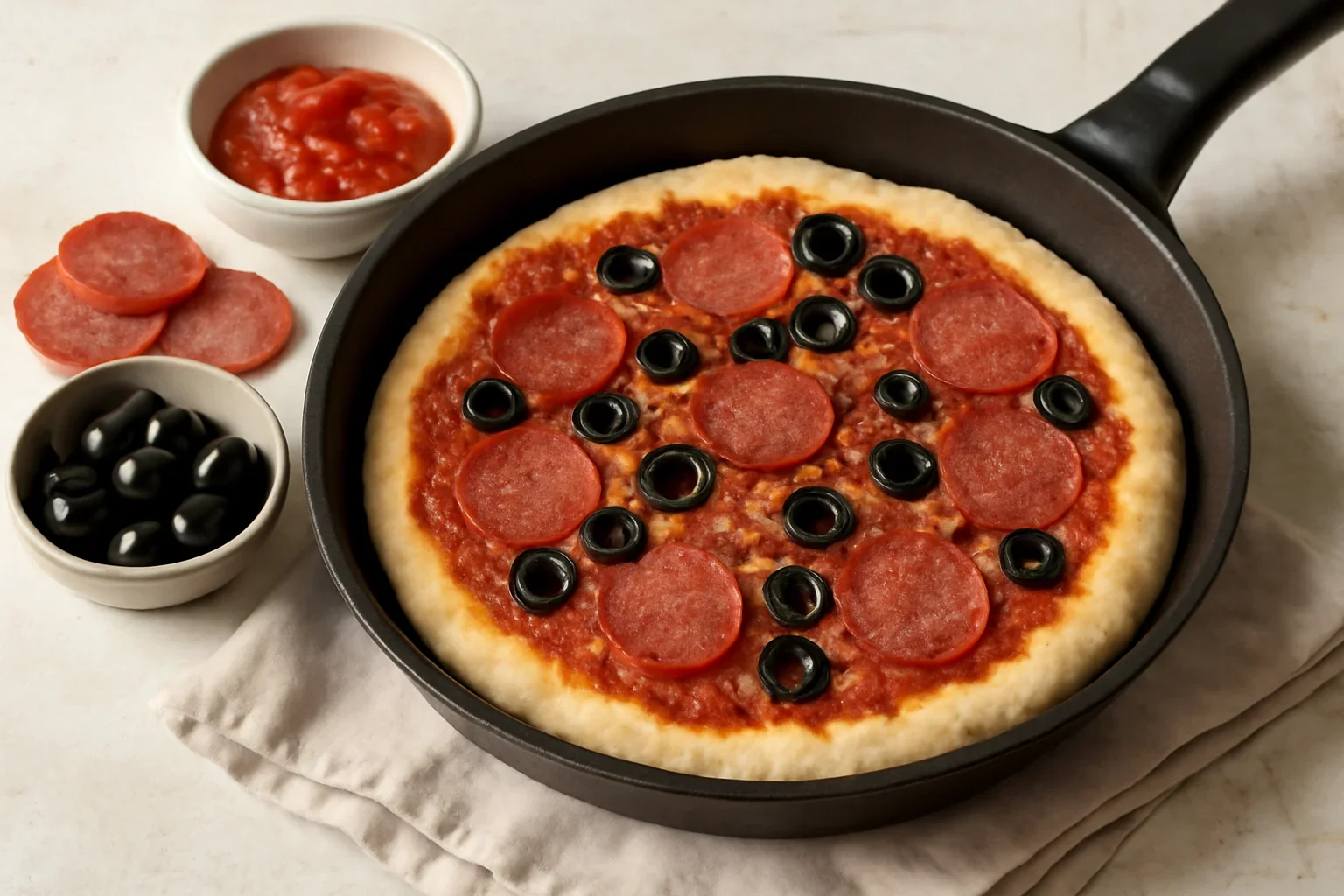 Pizza la tigaie rapida si foarte gustoasa