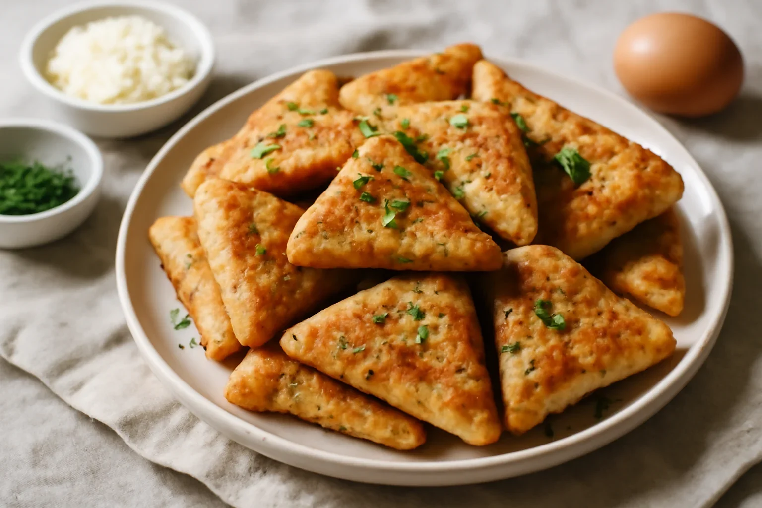 Triunghiuri cu brânză și mozzarella