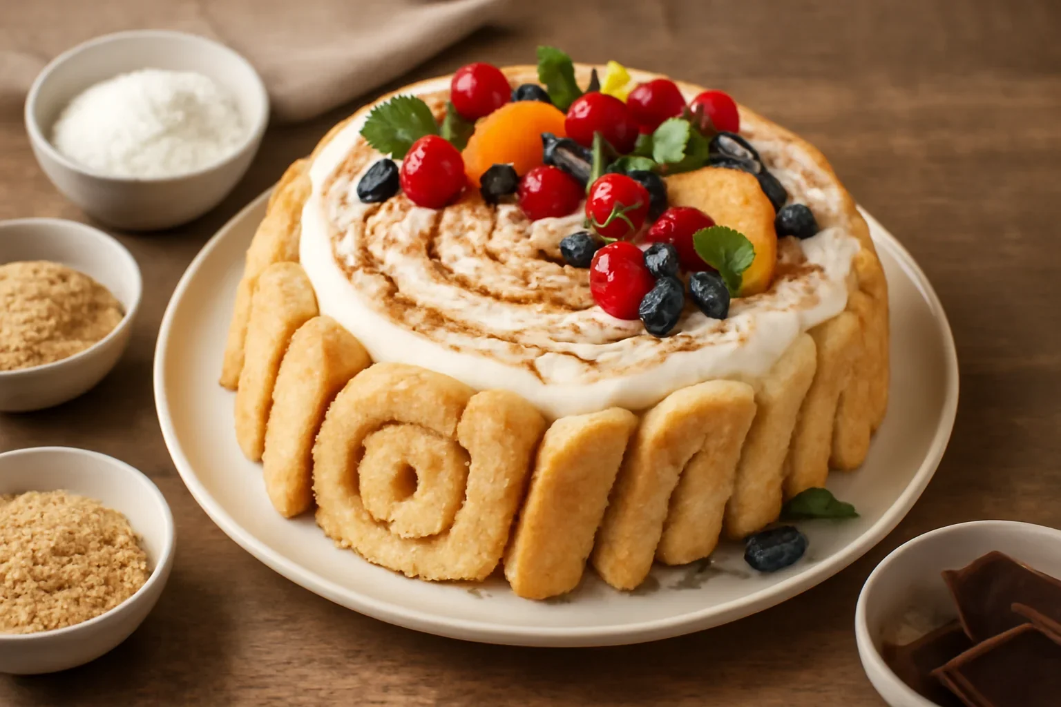 Tort spirala din piscoturi