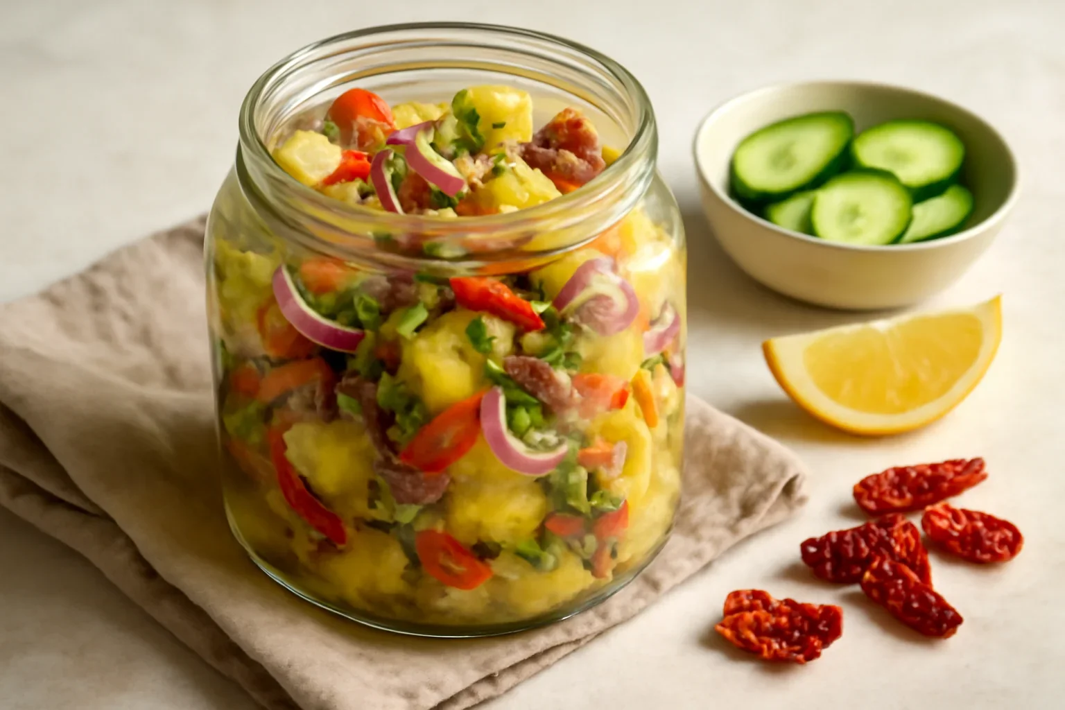 Salata de cartofi cu peste afumat