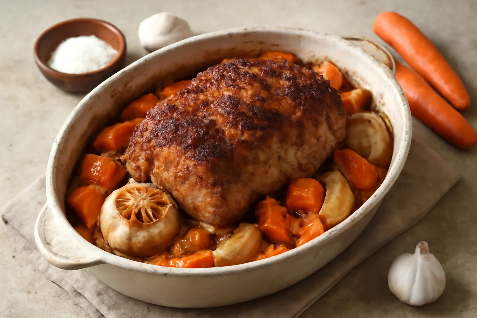 Friptura taraneasca de porc cu legume