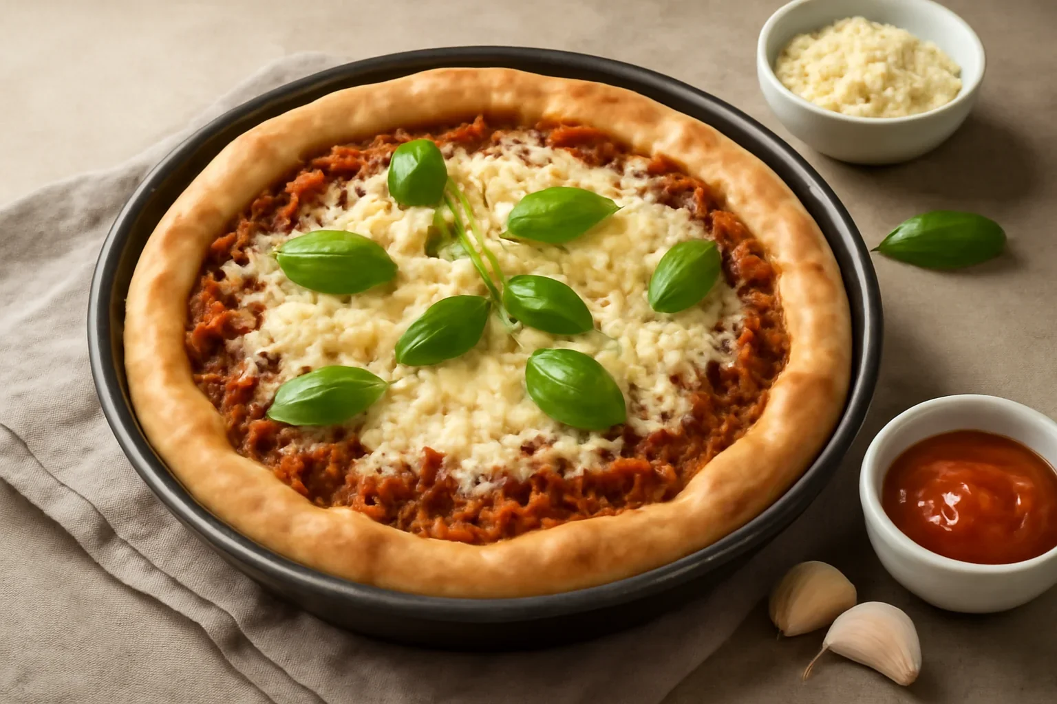 Placinta cu carne tocata si branza
