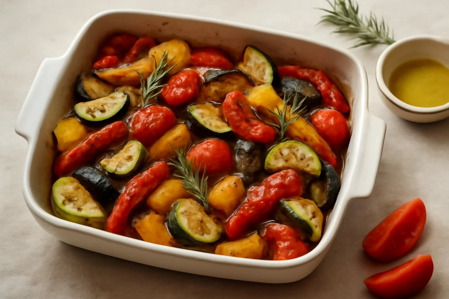 Legume la cuptor cu ierburi aromatice