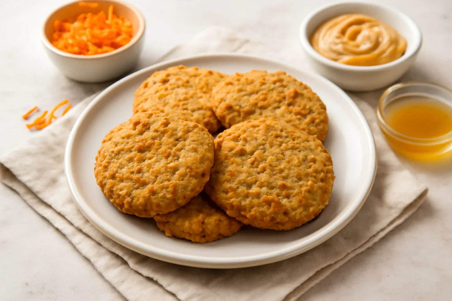 Biscuiți de morcovi cu unt de arahide