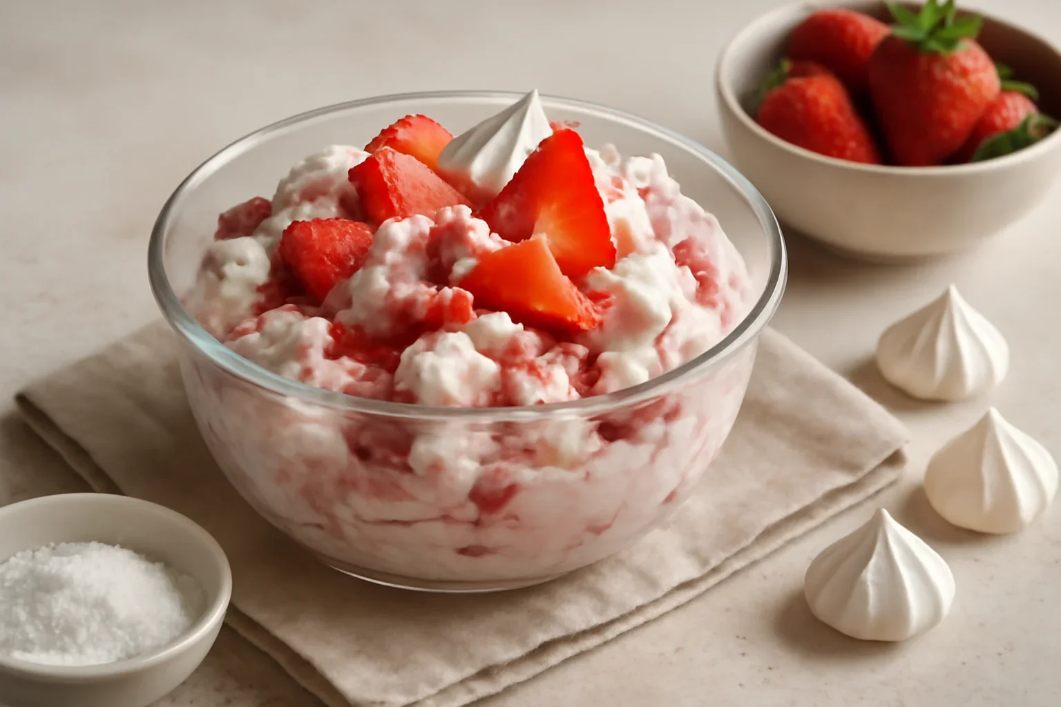 Eton Mess, desert traditional englezesc cu frisca, bezele si capsuni