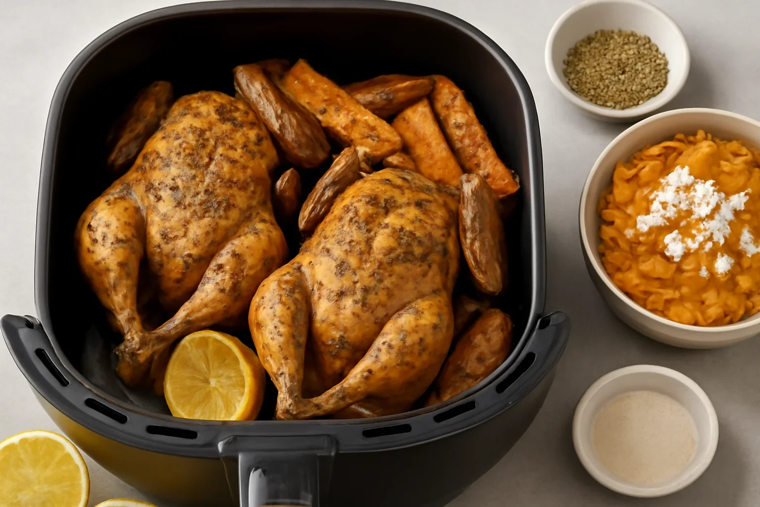 Coquelet – cocosel de padure la airfryer Breville Halo Steam