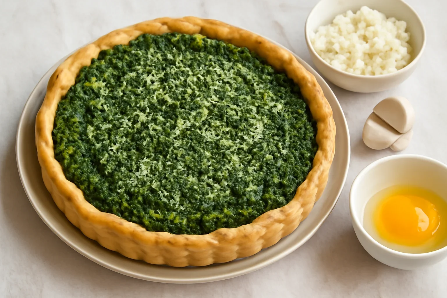 Tarta cu spanac si urda
