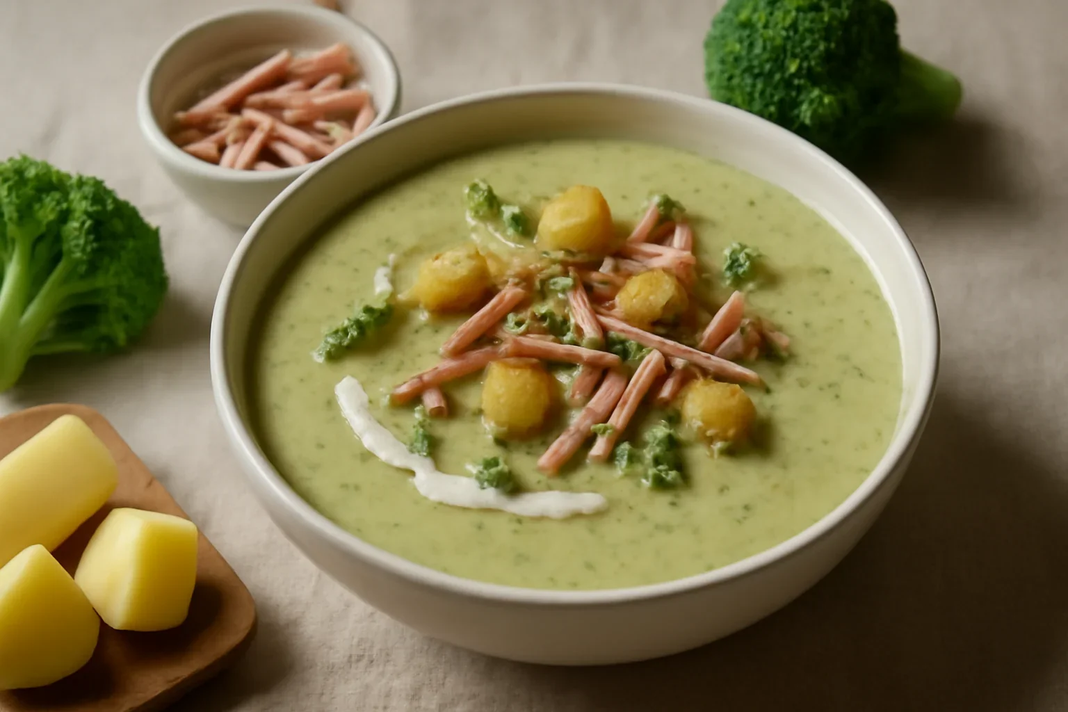 Supa crema de cartofi cu broccoli