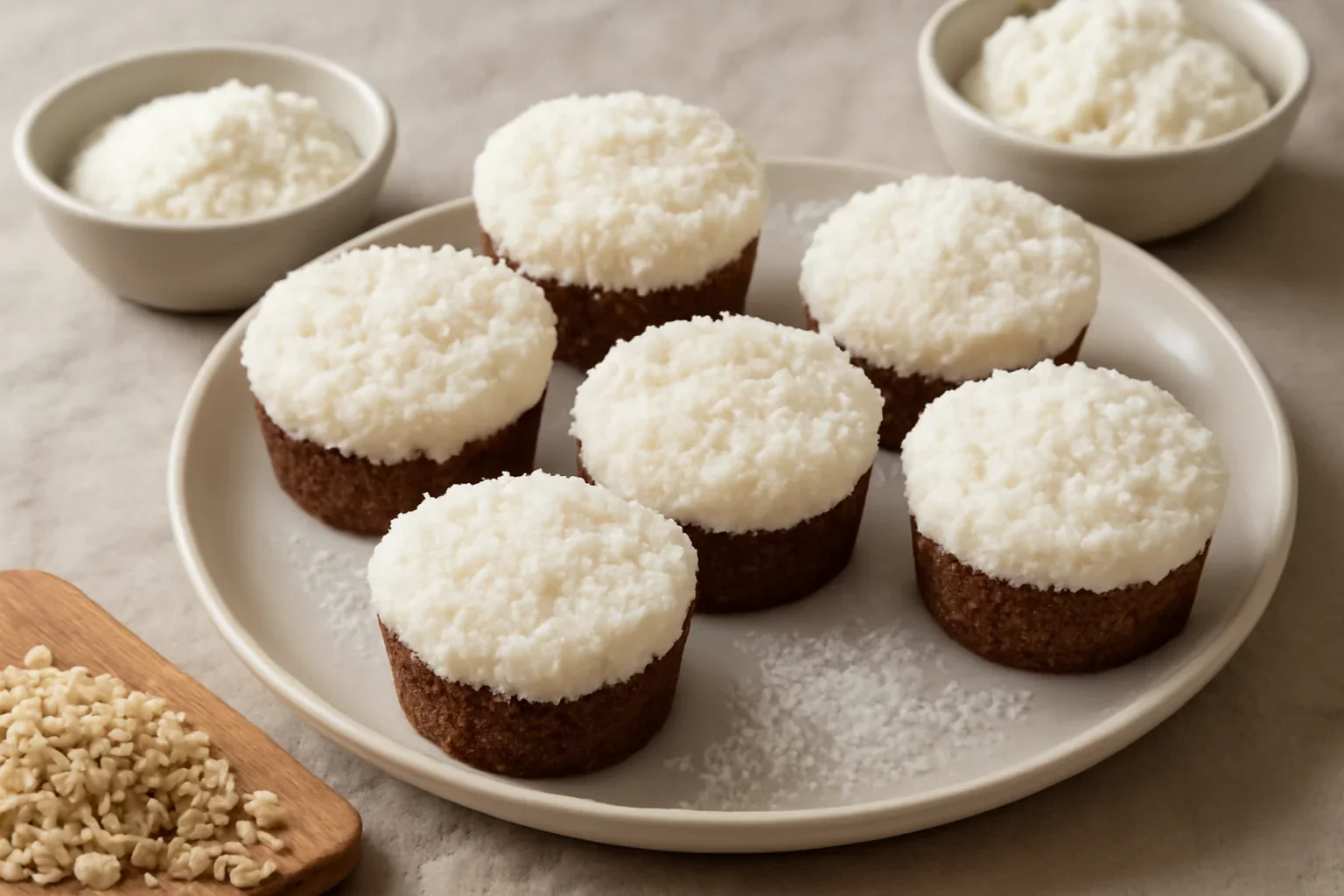 Muffins de cocos fără coacere