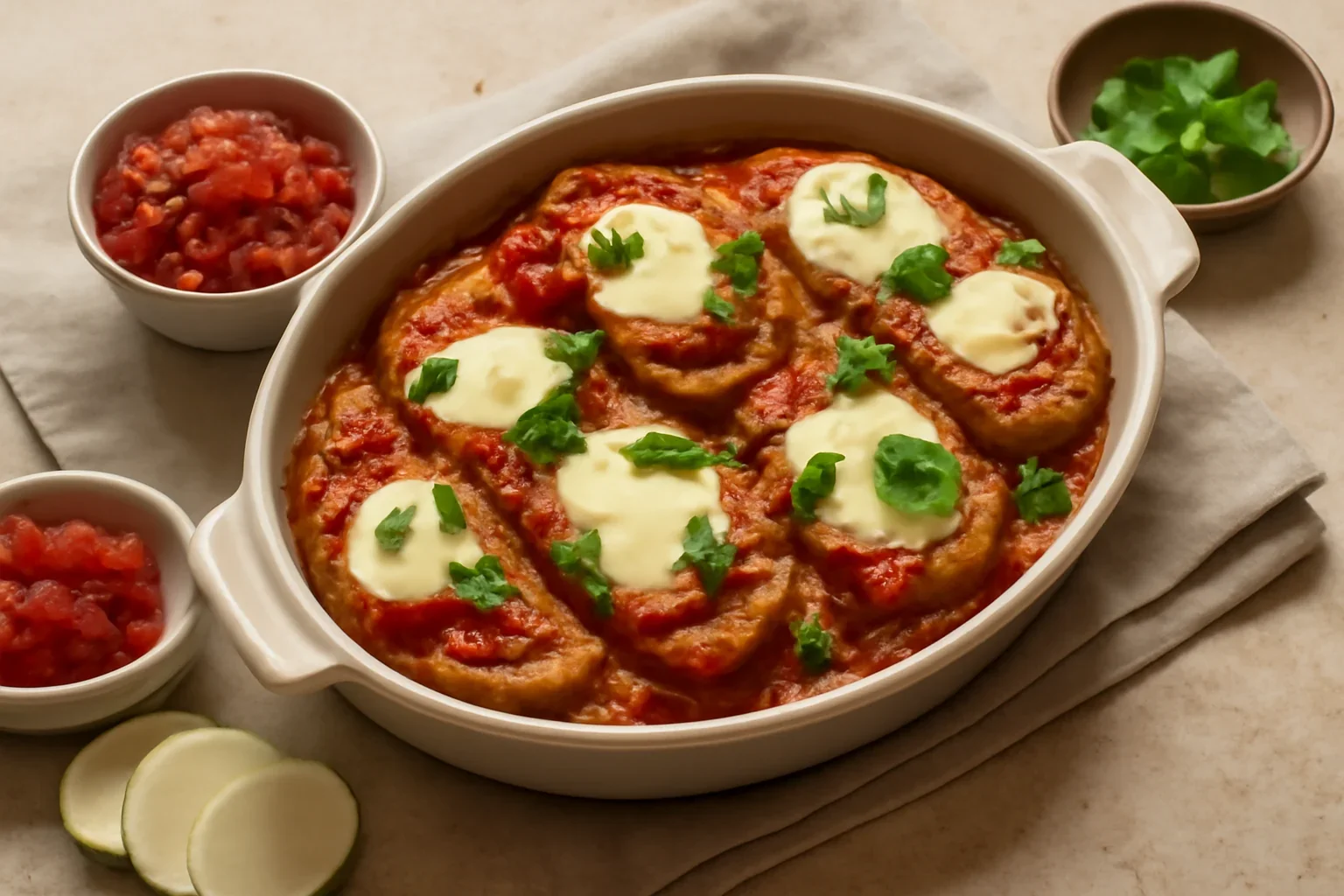 Pâine în ou cu mozzarella și busuioc