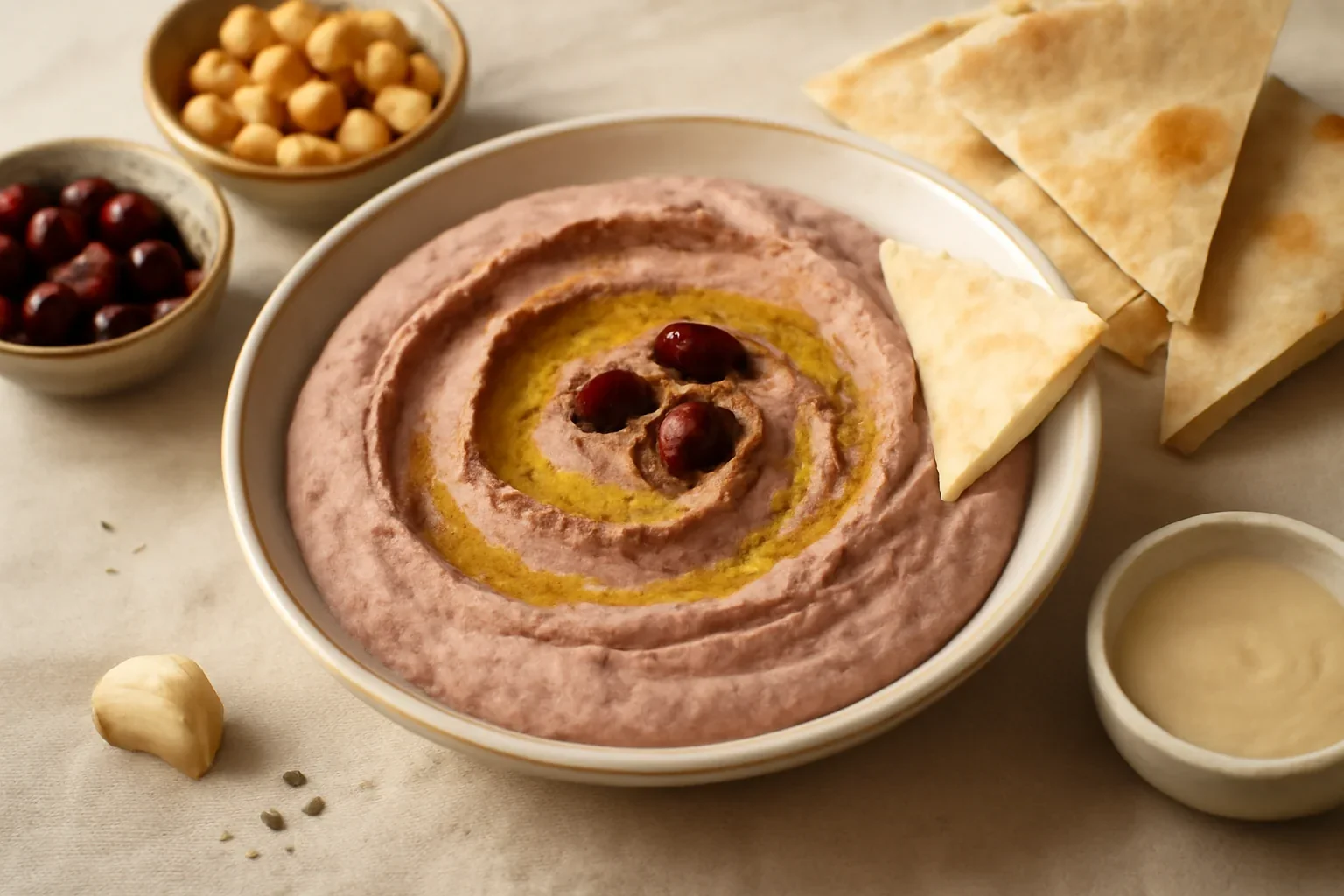 Hummus cu fasole rosie