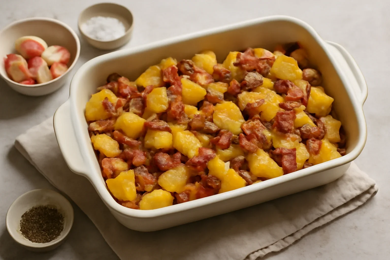 Cartofi cu bacon crocant la cuptor rețeta de cartofi copți cu afumătură
