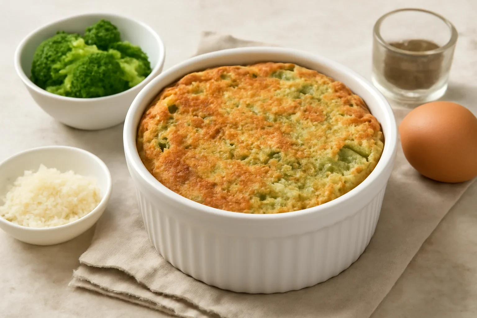 Sufleu de broccoli, rețetă simplă explicată pas cu pas