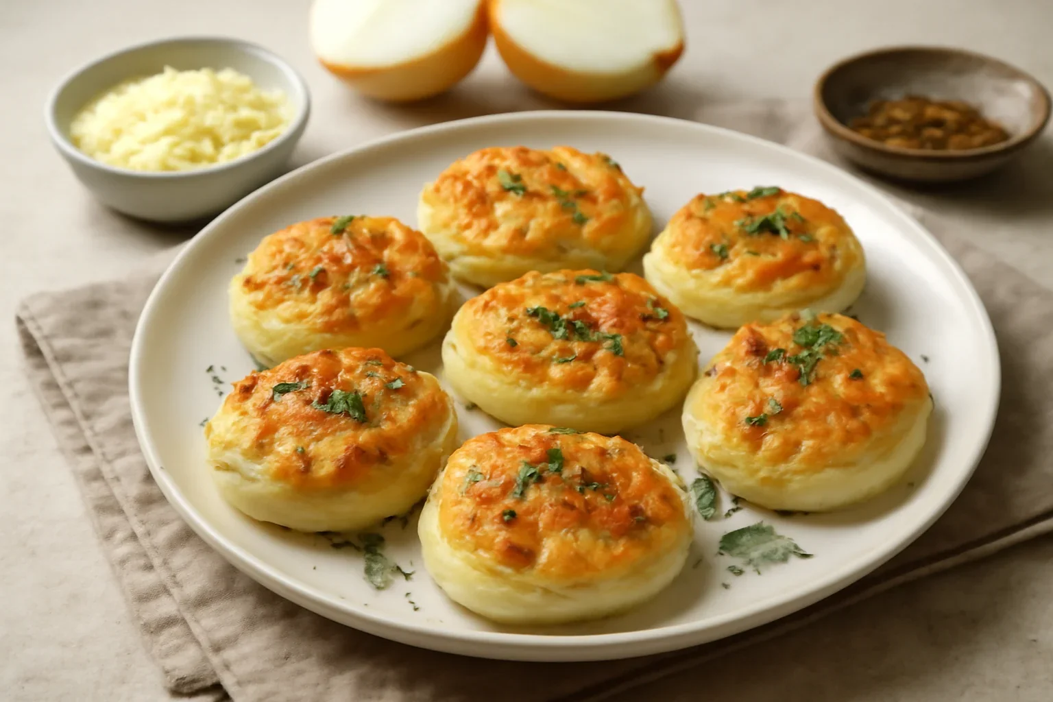 Snack din ceapa si cascaval