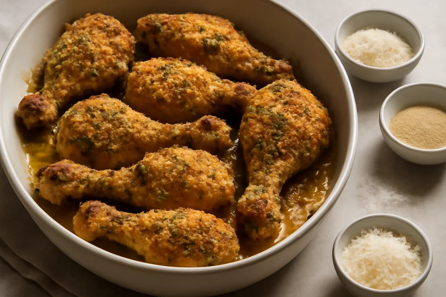 Pulpe de pui cu unt si parmezan