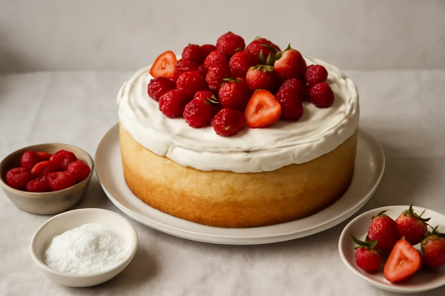 Tort cu mascarpone si fructe
