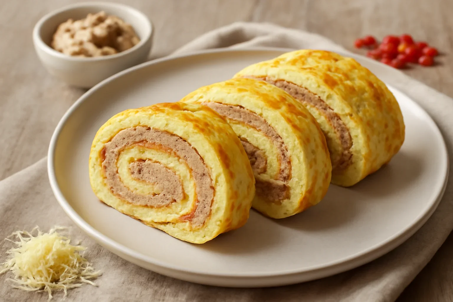 Rulada de frittata cu pate