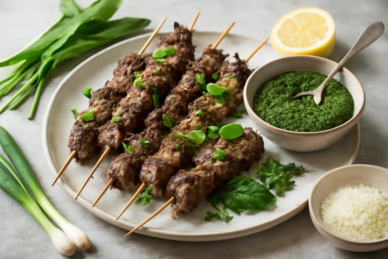 Frigărui de oaie cu pesto de leurdă – încântare pentru papile