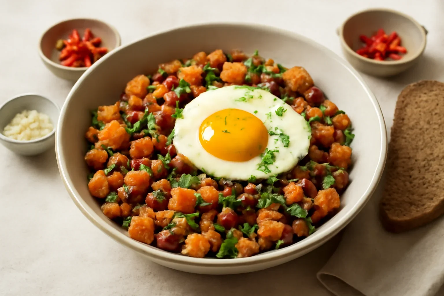 Hash cu carne tocată de curcan