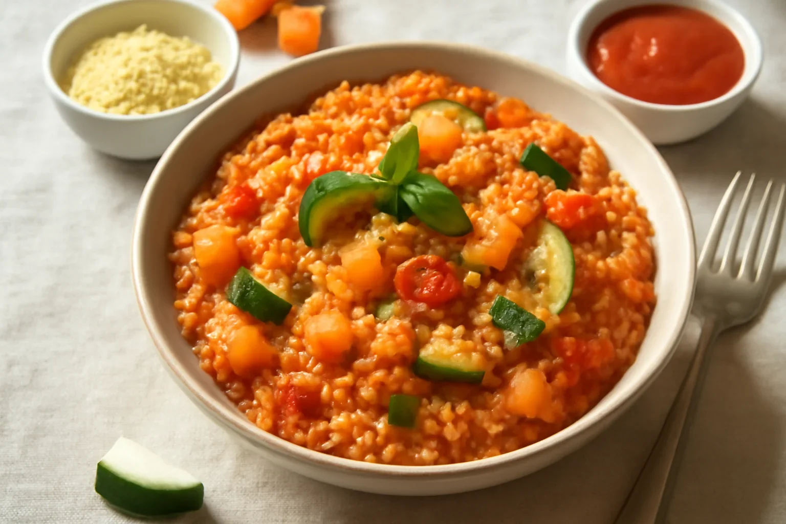Cuscus cu legume si suc de rosii