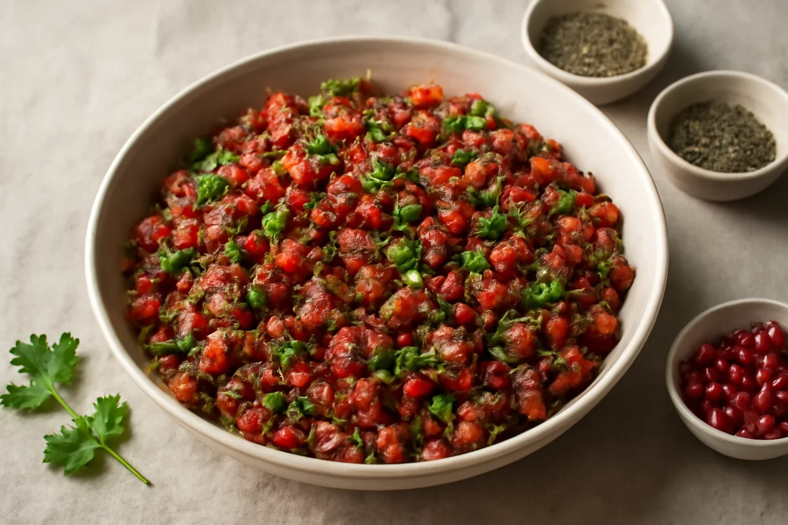 Salata turcească de tomate cu nucă – rețeta gavurdağı salatası