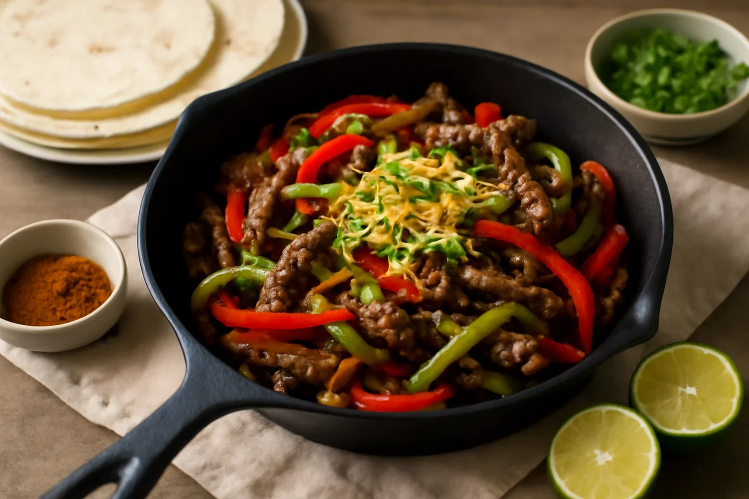 Fajitas de vita, preparatul perfect  pentru o cina rapida