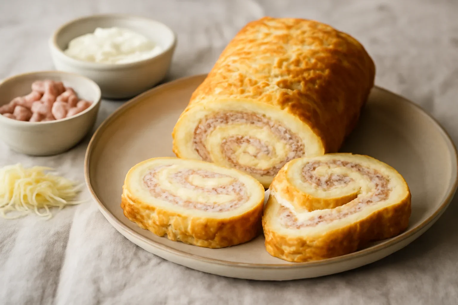 Rulada aperitiv cu sunca si cascaval reteta veche