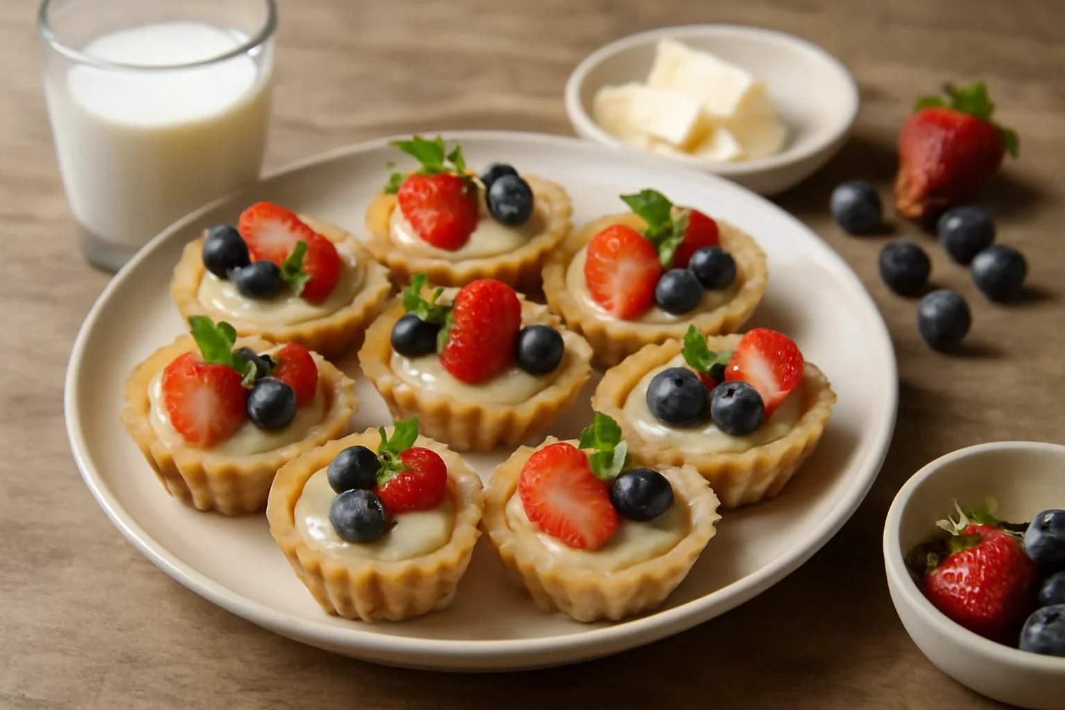 Cosulete cu crema din lapte de migdale