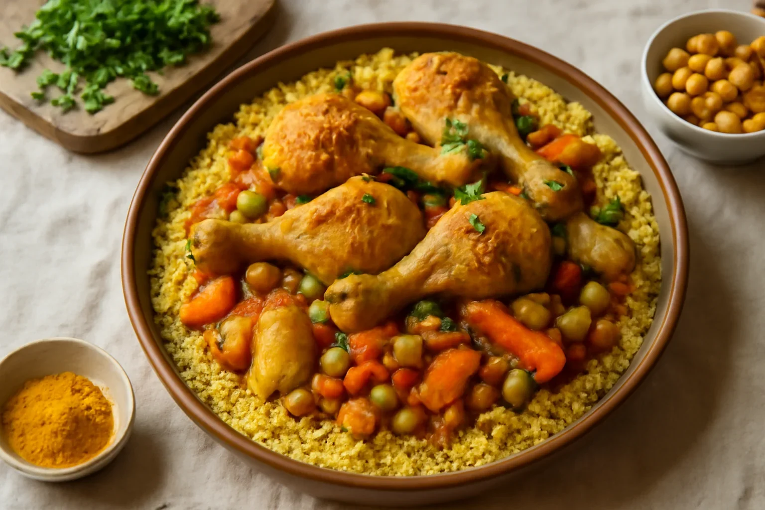 Couscous marocan cu pui