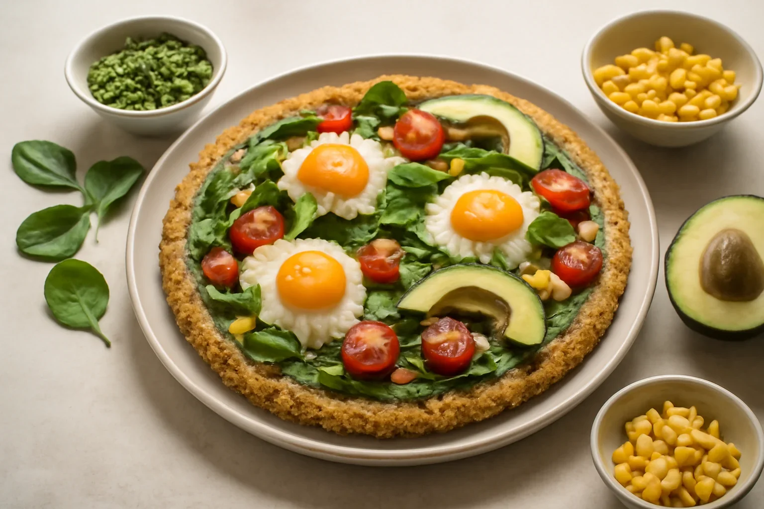 Pizza cu blat de quinoa