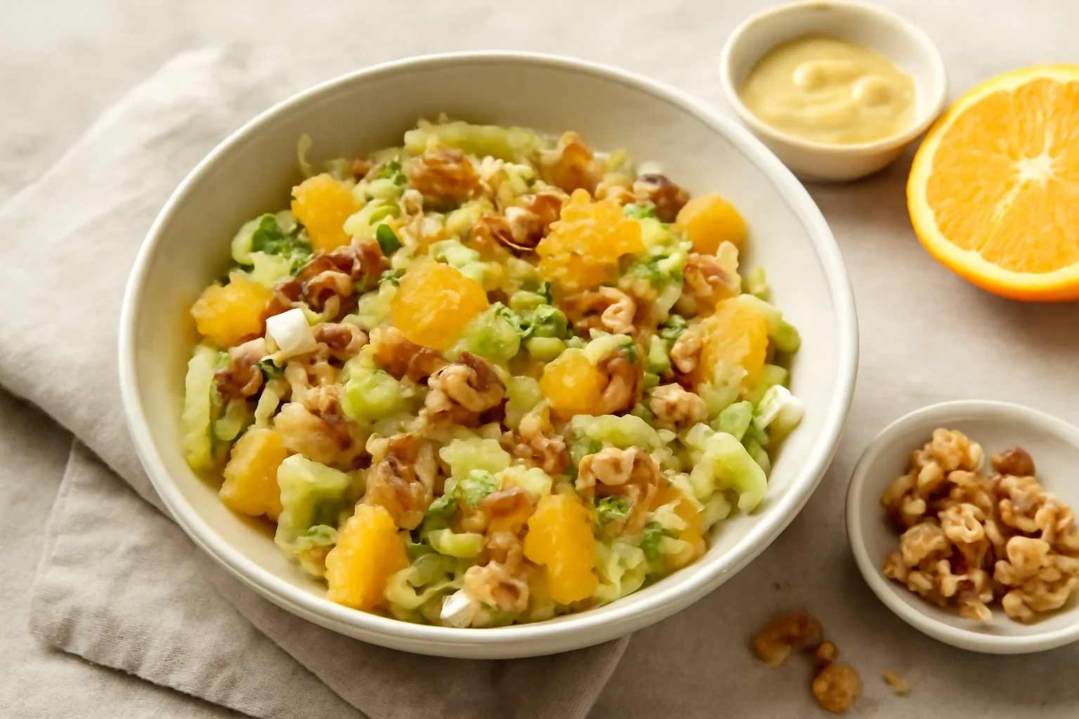 Salata de praz cu portocale si nuci