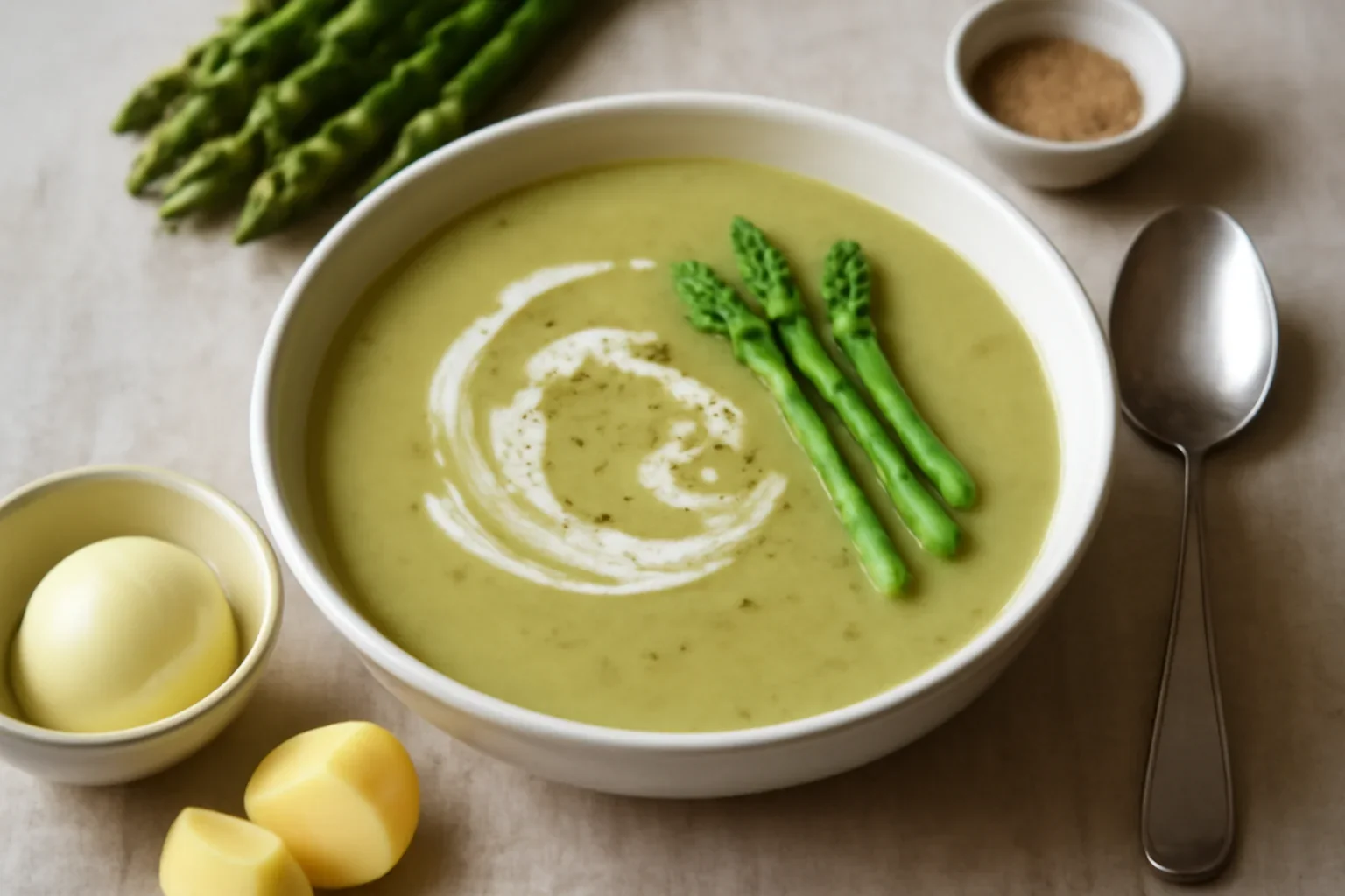 Supa crema de sparanghel verde