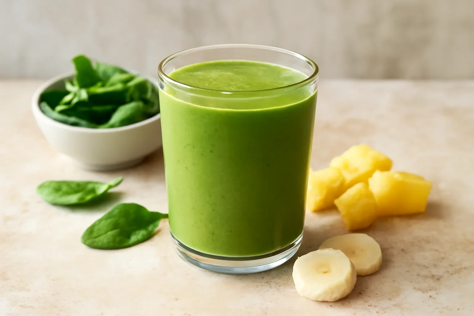 Smoothie cu ananas și spanac