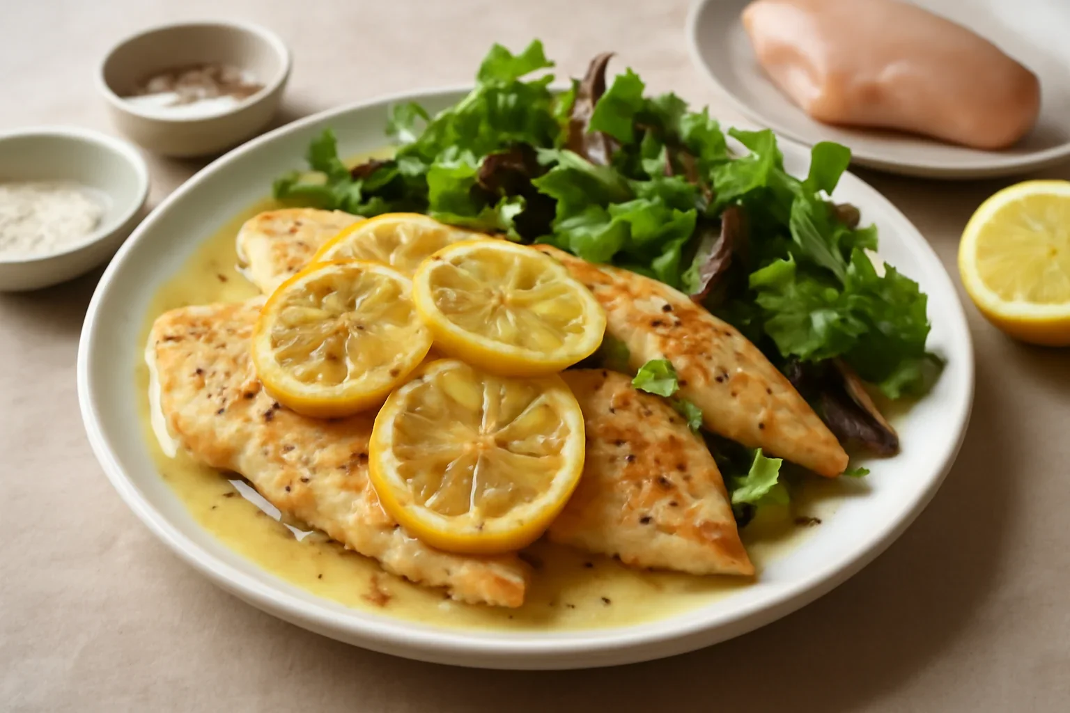 Piept de pui cu lămâie, unt și usturoi – rețeta italienească de scaloppine di pollo al limone