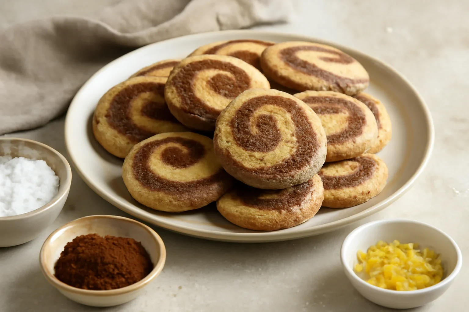 Biscuiti fragezi in doua culori, marmorati