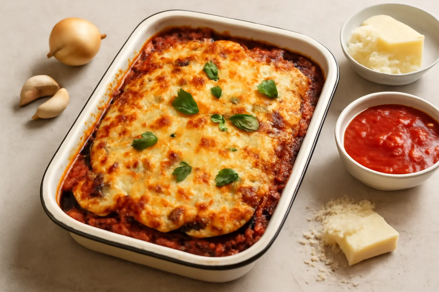 Parmigiana de vinete, reteta clasica italiana