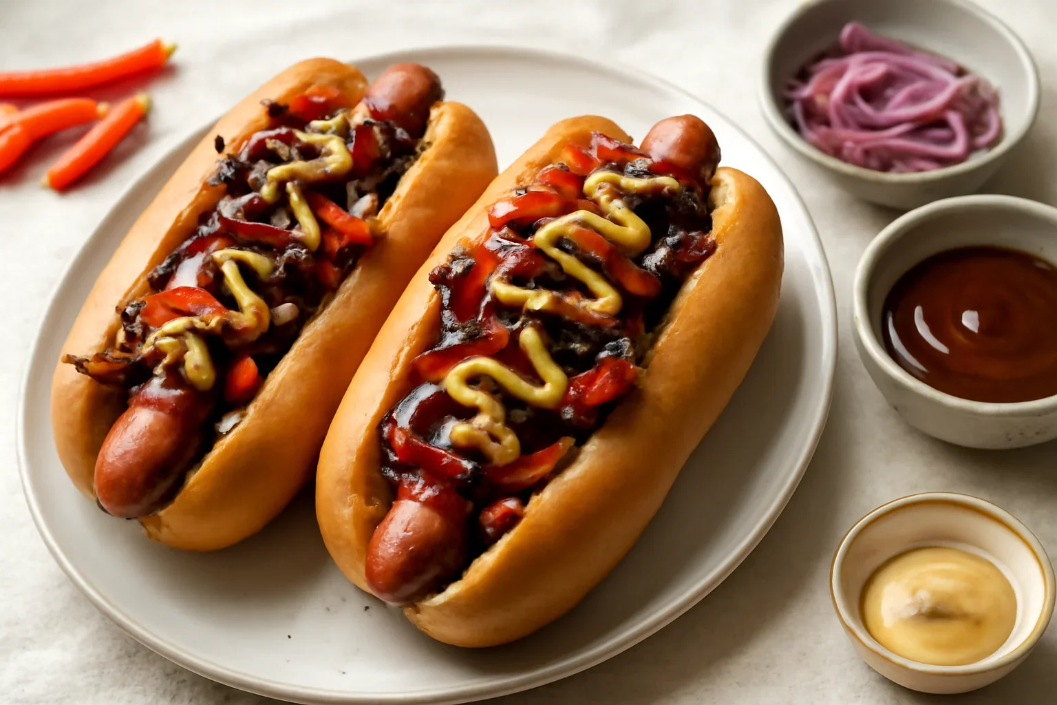 Hot dog cu virsli de Sebes