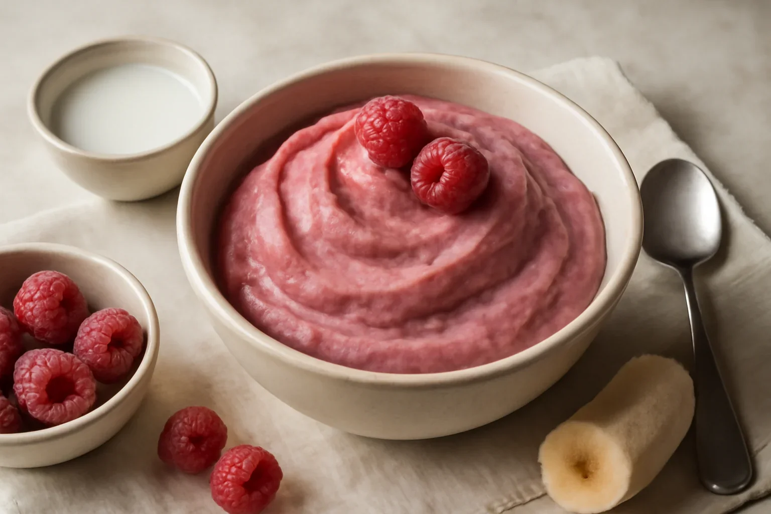 Nice cream – înghețată din banane și zmeură