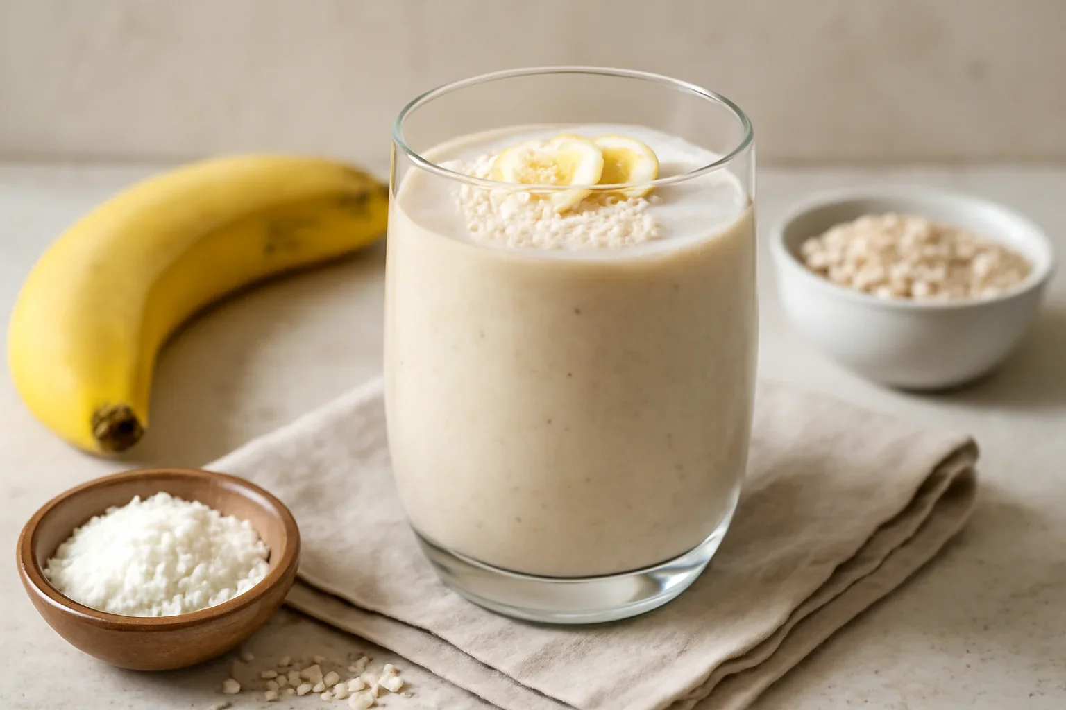 Smoothie cu banane și cocos