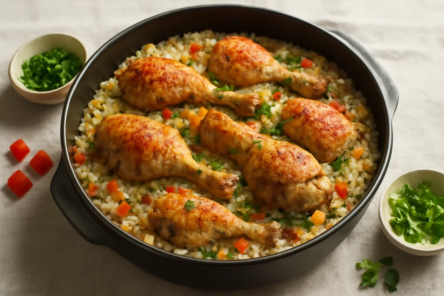 Pilaf de orez cu carne de pui