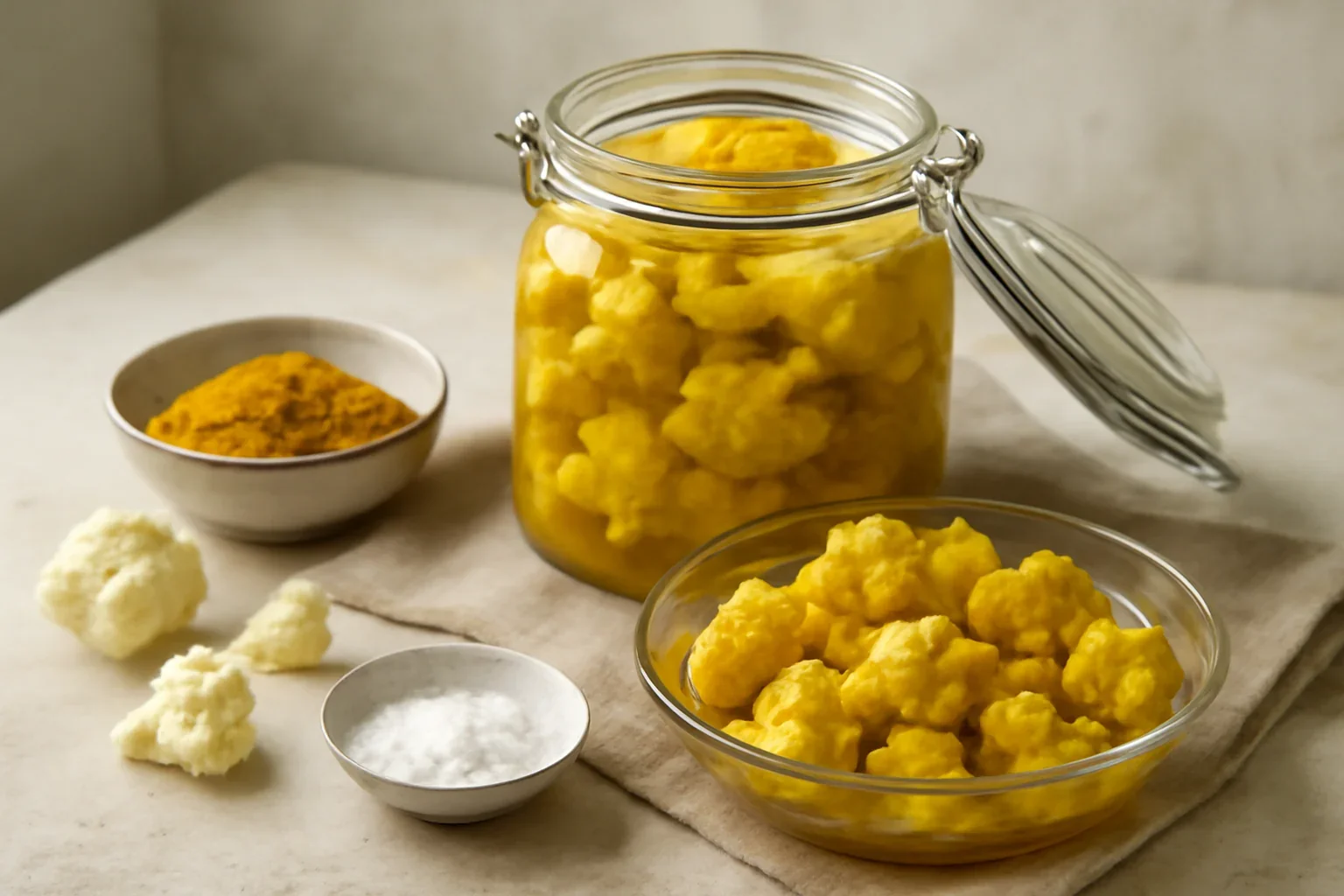 Conopidă fermentată cu curry