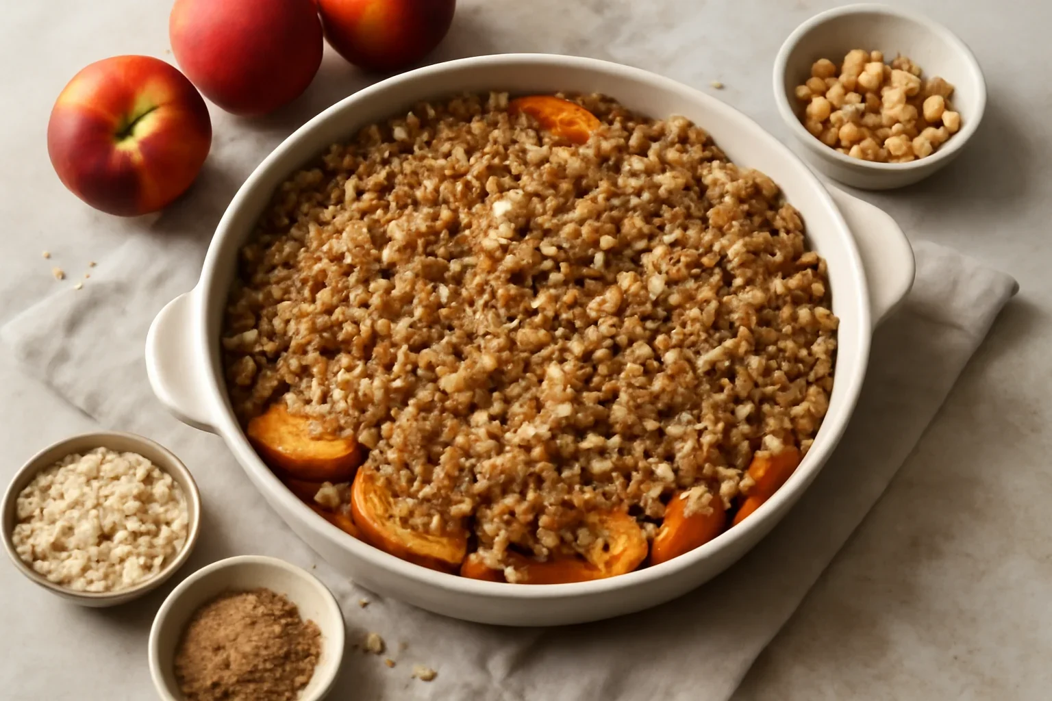 Crumble din nectarine