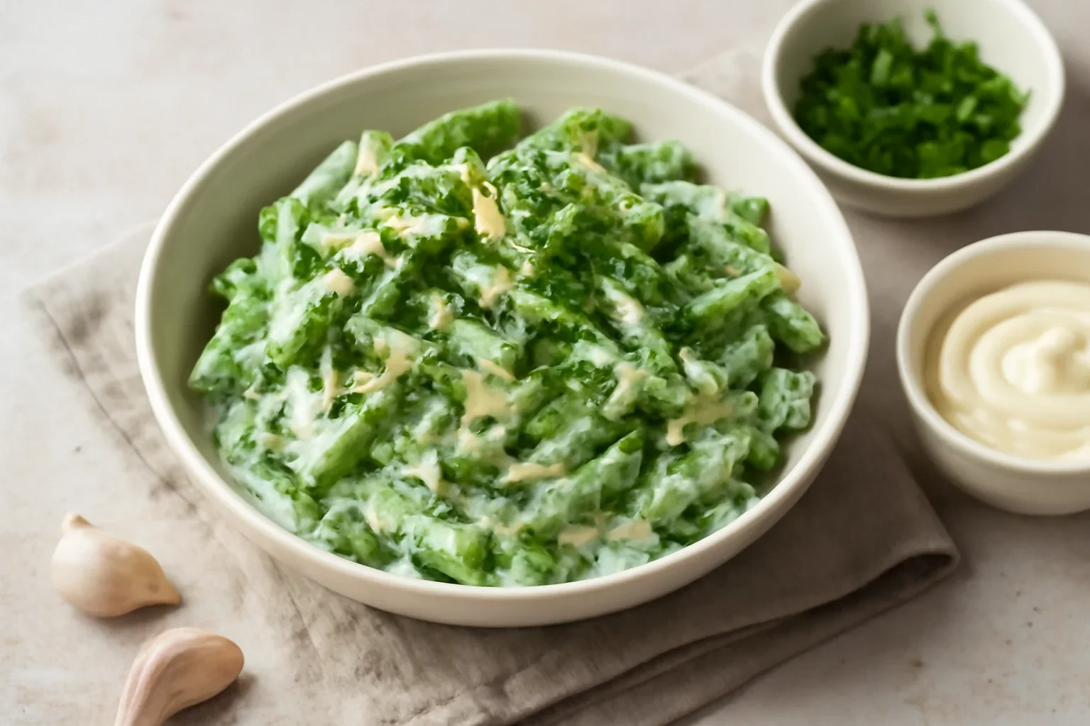 Salata de fasole verde cu maioneza