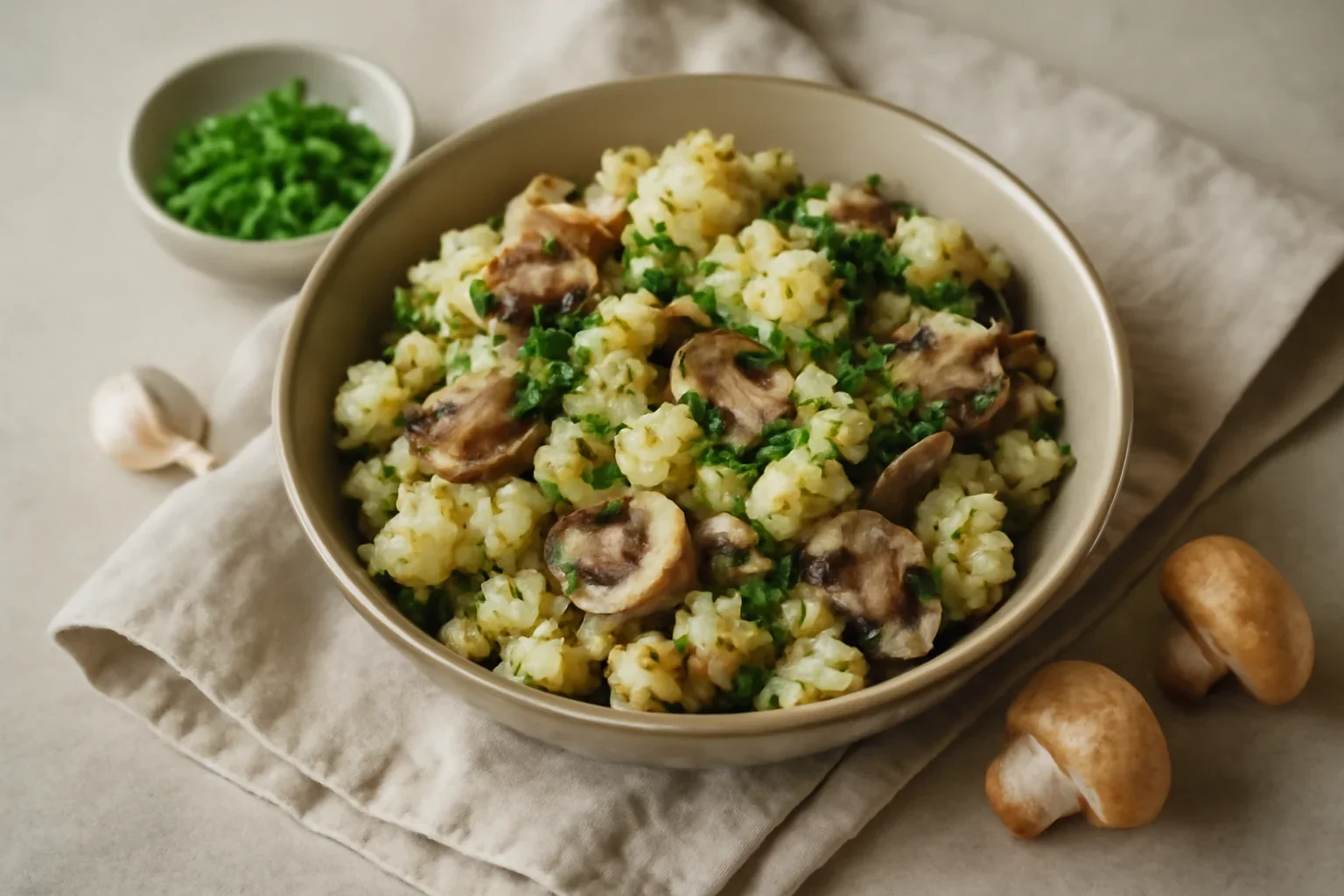 Salata de conopida cu ciuperci
