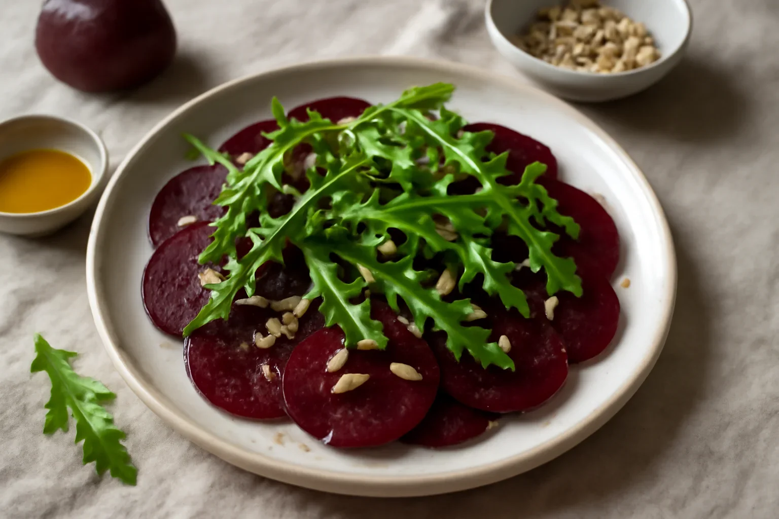 Carpaccio de sfeclă roșie