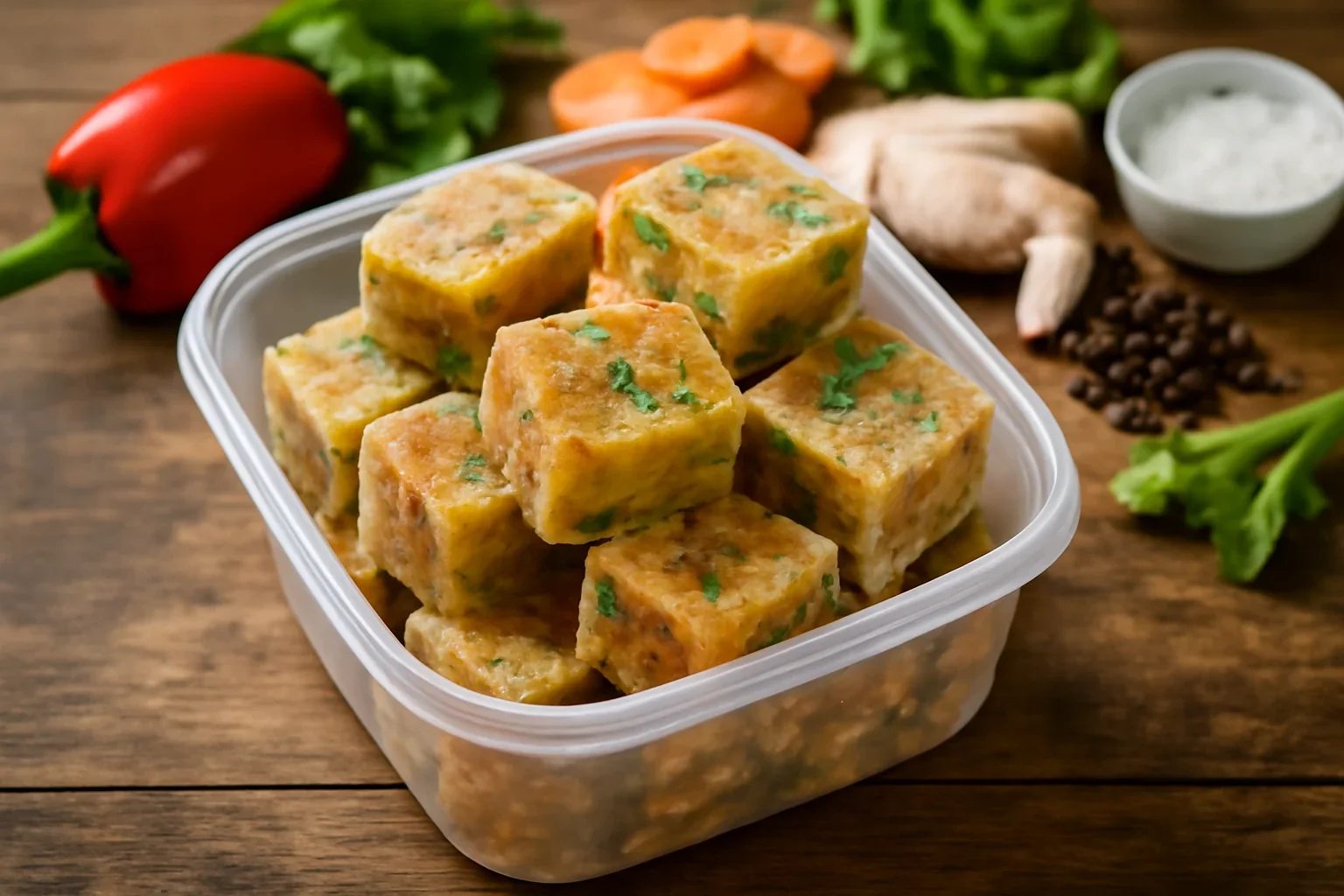 Cuburi Minune congelate cu pui și legume – rețeta video de cubulețe naturale concentrate pentru supă, ciorbă, mâncare