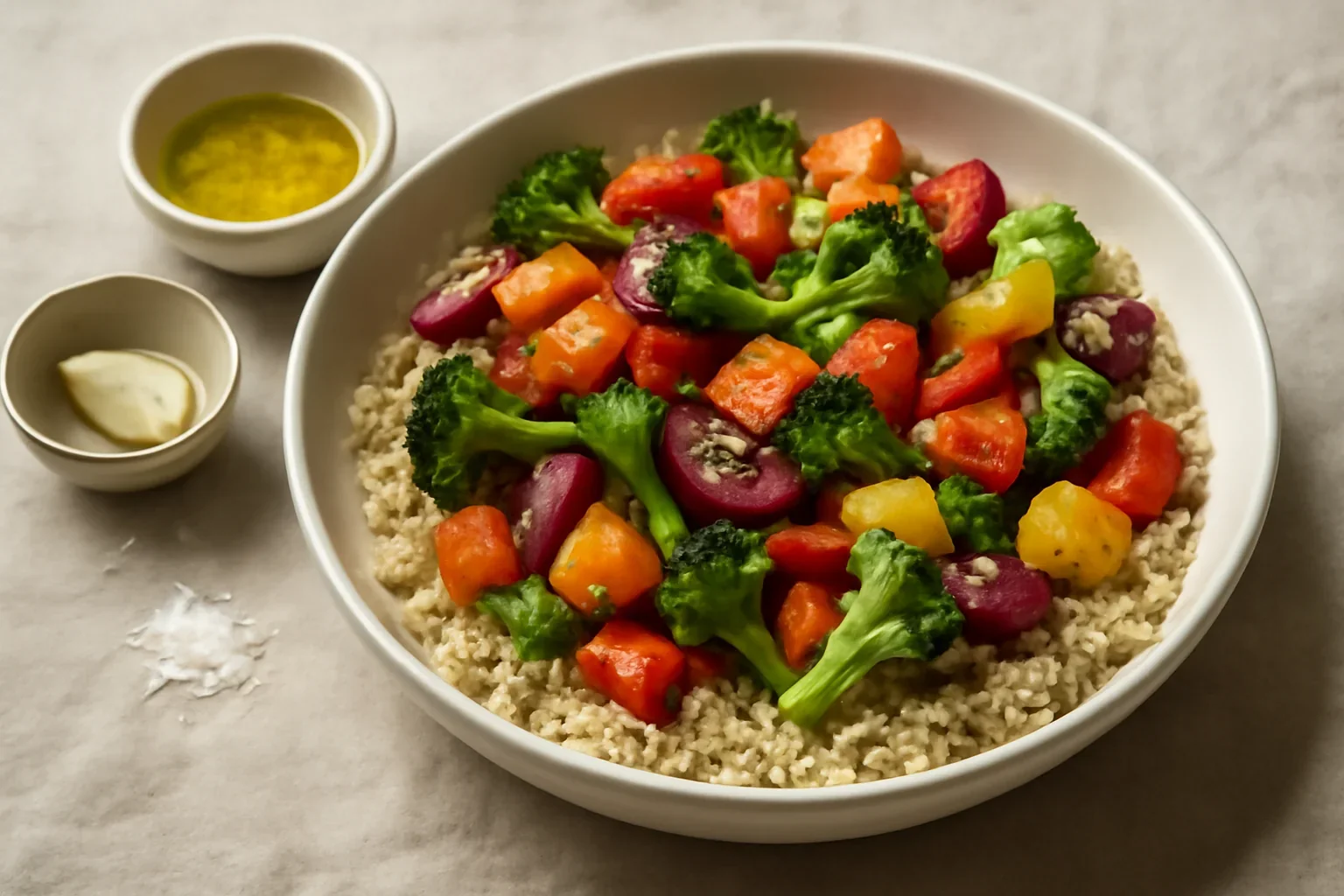 Salata de quinoa cu legume coapte