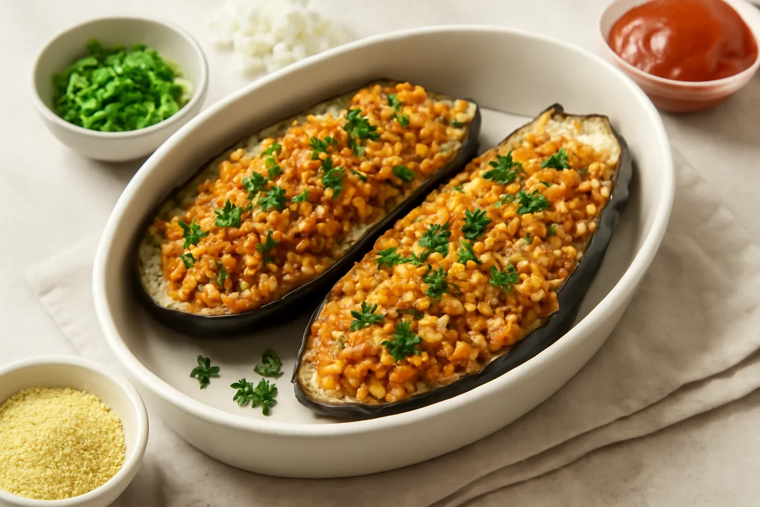 Vinete umplute cu couscous, reteta rapida, de post